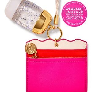 Pick 3/$20 Bath & Body Works WEARABLE LANYARD Pocketbac Holder  - Pink